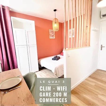 LE QUAI 3 - Studio neuf LUMINEUX CALME - CLIM - WiFi - Gare à 200m Agen Exterior foto